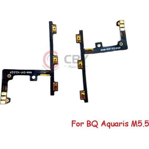 For BQ Aquaris M5.5 Power On Off Volume Up Down Switch Side Button Key Flex Cableble Replacement Parts