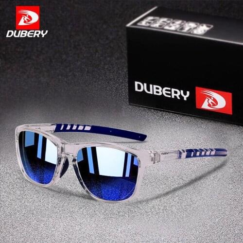 DUBERY Sport Sunglasses Men New Style Polarized Fishing Driving Eyewear Women UV400 Blue and Green Mirror Lens Shades Male 202