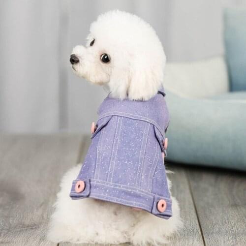 Dog Denim Vest Coat for Small Medium Dogs Fashion Pet Dog Jacket Luxury French Bulldog Clothes Design Pug Costume For Pets