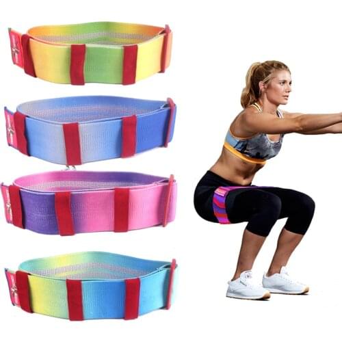 Adjustable Hip Glute Band Fabric Thighs Leg Booty Elastic Bands Non-slip and Non-roll for Fitness Home Gym Workout Equipment