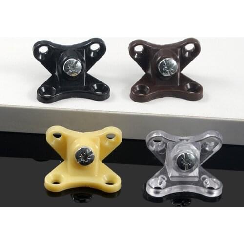 10pcs Modern Butterfly Table Leg Corner Brace 3in1 Plastic Right Angle Bracket For Furniture Cabinet Connection Home Accessories