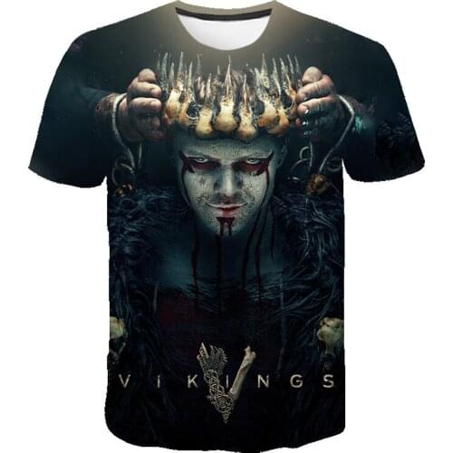 TV Series Vikings 3D Printed T-Shirt Ragnar Lothbrok Streetwear Men Women Fashion O-Neck T Shirt Oversize Hip Hop Tees Tops Male