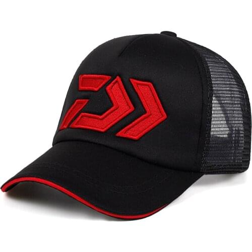 100% Original 2021 Sunscreen Cap Breathable Wicking Mesh Visor Ventilation Adjustable Sunscreen Cap Daiwa Outdoor Fishing Caps