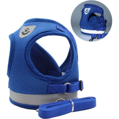 Clothes For Small Dog Nylon Small Dog Cat Harness Collar Chest Strap Leash Harnesses With Traction Rope Dog Cloths For Summer