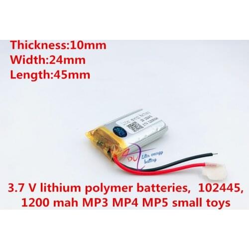 Best battery brand Size 102445 3.7V 1200mah Lithium polymer Battery with Protection Board For GPS Bluetooth Digital Products