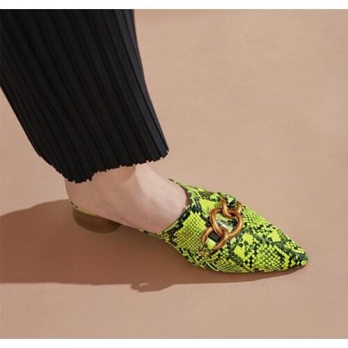 Big Size 48 Summer Shoes Women Loafers Snake Print Leather Shoes Woman Low Heel Style