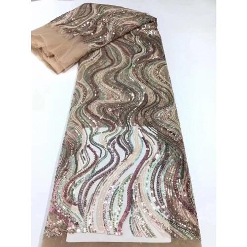 Best Selling Tulle African Lace Fabric with sequins Nigerian S-328887 High Quality French Net Embroidery Women Mesh Lace Fabric