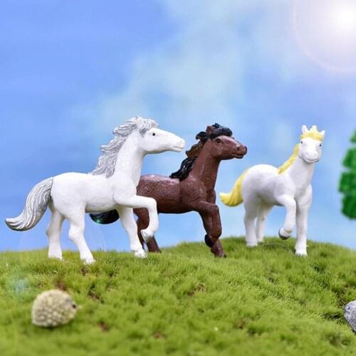 Cartoon Horse Micro Landscape Plant Ornament Kids Gifts Home Garden Cafe Decor
