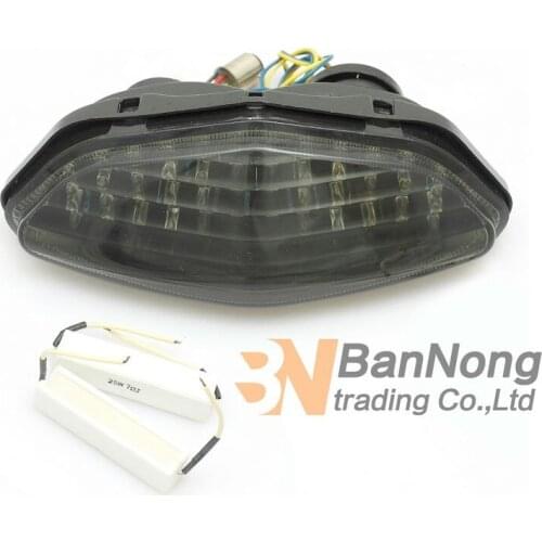 Motorcycle Black ABS Rear Tail Light Assembly Taillight Integrated For SUZUKI DL650 DL 650 VStrom 2004 2005 2006 2007 2008 2009