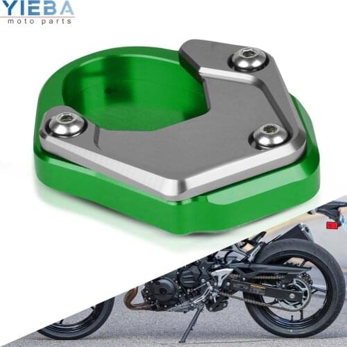 Motorcycle Side Stand Enlarge Kickstand Footrest Foot Pegs Part For Kawasaki Ninja400 Ninja Z 400 KLX250 Klx 250 Versys 650 Z400