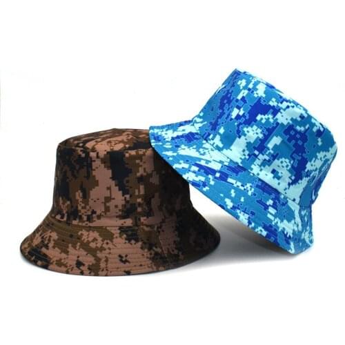 Bucket Hat Men Summer Sun Beach Reversible Women Army Outdoor Fishing Accessory Teenagers Cap