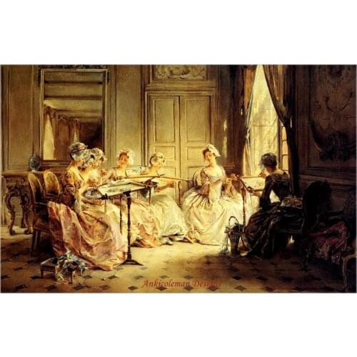 Needlework for embroidery DIY DMC High Quality - Counted Cross Stitch Kits 14 ct Oil Painting - An Afternoon Embroidering
