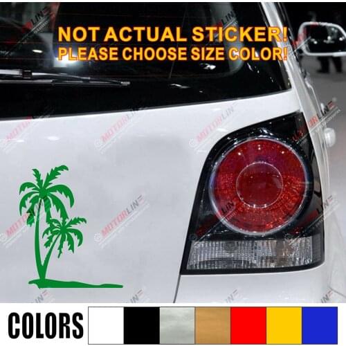 Palm Tree Decal Sticker Hawaii Car Trunk Boat Window Vinyl Die cut, You choose size and color