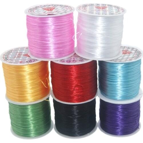 Wholesale 60M/Roll 0.5MM Colorful Stretchy Elastic Rope Cord Crystal String For Jewelry Making Beading Bracelet Wire Rope