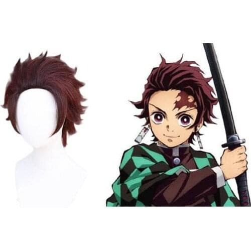 Demon Slayer: Kimetsu no Yaiba Tanjirou Kamado Cosplay Wig