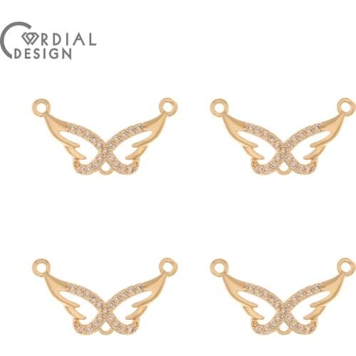 Cordial Design 50Pcs 13*25MM Jewelry Accessories/Hand Made/DIY Making/CZ Pendant For Necklace/Jewelry Findings & Components