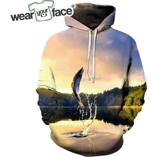 FISHING BASS 3D All Over Printed Sweatshirts Hoodies Casual Fashion Hipster Full Streetwear Men Unisex Clothing Plus Size