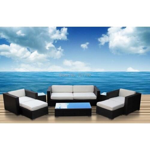 Outdoor garden furniture 4 seat rattan sofa set
