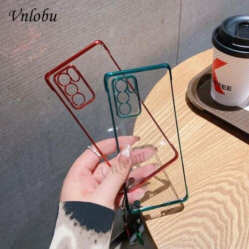 For Oppo Reno 6 Pro Plus 5 4 3 Pro 2 Plating Transparent Frameless Phone Case For Realme GT NEO IQOO NEO 5 Ultra Thin Hard Cover