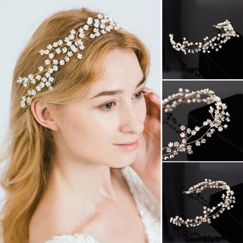 Girlss Small Flower Headband Elegant Wedding Headpiece Hair Pieces for Little Girl Birthday Party Prom BH