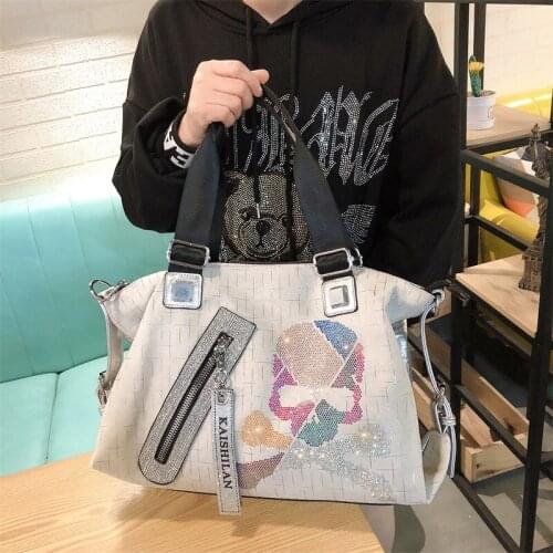 Diamond Skull Women Shoulder Bag A Sac Main Women Luxury Handbag 2021 Brand Rhinestone Messenger Bolsa Large Capacity Diamond G