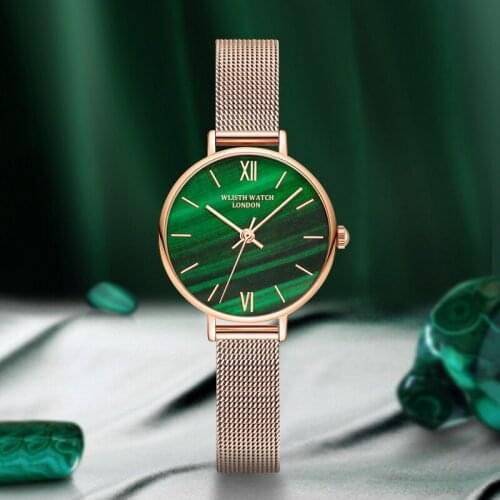 Female watch fashion disc small green watch female student watch Korean version of simple watch female waterproof luminous