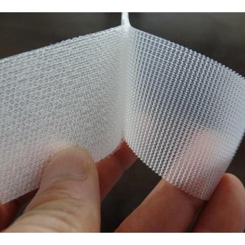 1" inch 2.5cm Width 5m/roll Black White Ultra Thin and Soft Injection Hook and Loop Tape for Baby Clothing Products