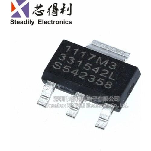 10pcs/lot Original SPX1117M3-L-3.3 2.5 5.0 Adj 3.3V 5V SOT-223 Buck AMS1117