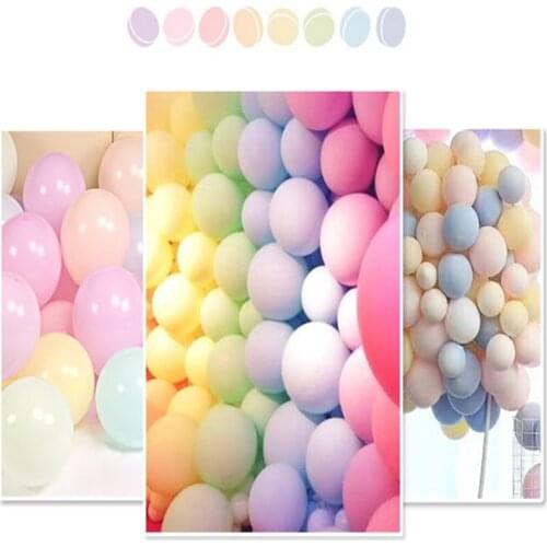 100Pcs Macarons Latex Balloon Multicolor Round Thicker Birthday Party Candy Balloons Wedding Party Decorations Balloons