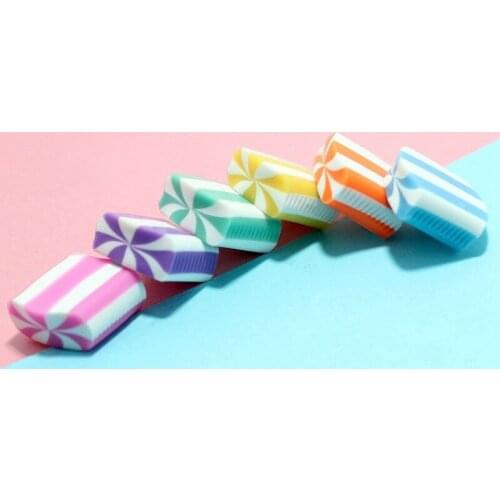 20pcs Simulation Clay Flatback Diy Kawaii Colour Candy Headwear Parts Scrapbooking Food Play Cabochon For Cute Embellishments