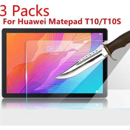 3 Packs Tempered Glass For Huawei MatePad T10S 10.1 2020 T10 AGS3-W09 AGS3-L09 10.1" Case Tablet PC Screen Protection Glass film