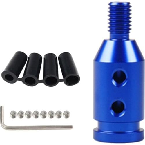 Aluminum Shift Knob Adapter for BMW for Mini Non Threaded Shifter 10x1.5mm Blue