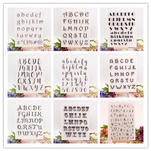 Alphabet Clear Stamps for Scrapbooking Tampons Transparents Seal Background Stamp Card Making Diy dog