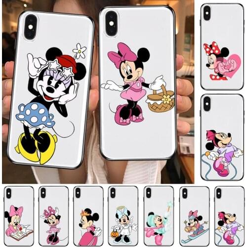 Summer Minnie Mouse Transparent Phone Case For XiaoMi Redmi Note 10 9S 8 7 6 5 A Pro T Y1 Anime Cover Silicone Pre funda