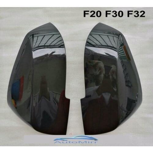 Black Side Wing Mirror Covers for BMW F20 F30 F31 F32 F22 Gloss Shiny caps 2013 2014 2016 1 2 3 4 Series X1 replace door wing