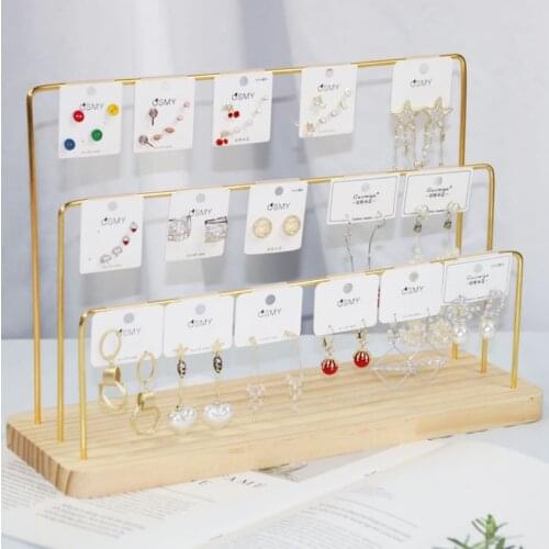 Wooden Necklace Jewelry Display Stand Holder Rack Hanger for Earrings Bangle Necklace Stand Storage Jewelry Organizer Showcase