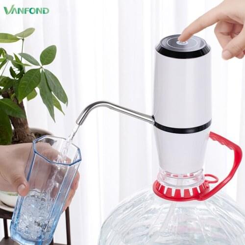 VANFOND Double Water Pump USB Charging Electric Water Dispenser Pump Automatic Switch Drinking Dispenser for Bottle