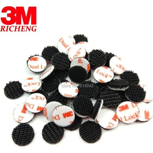 Dual Lock SJ3551 Black Type 400 Mushroom Reclosable Fastener Tape Bacing VHB adhesive tape 15mm circle