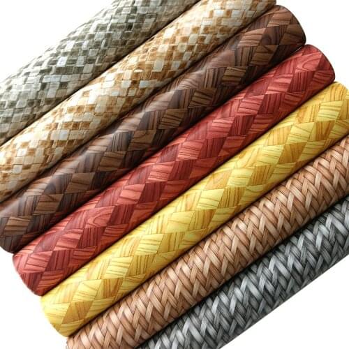 135x30cm Wood Texture Printed Cotton Backing PU Faux Leather Fabric for Making Shoe/Bag/DIY Accessories/Decoration/Wallpaper