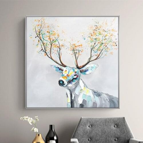 Art Painting Sika Deer High Definition Printing Art Canvas Painting Living Room Bedroom Decoration Painting