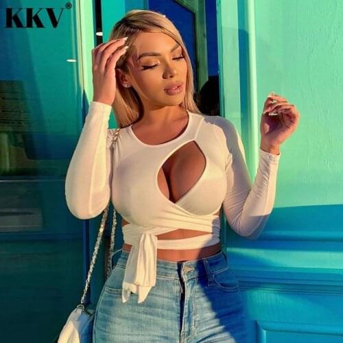 Женские футболки с длинным рукавом KKV China At AliExpress