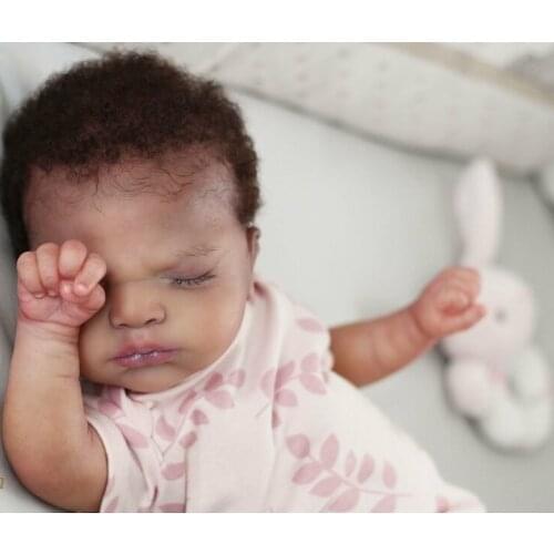 NPK 21inch Reborn Doll Parts Premie Baby Everlee Sleeping Baby Lifelike Real Soft Touch Unfinished DIY Blank Doll Kit