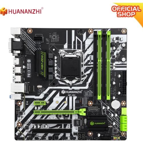 HUANANZHI H97 ZD3 H97 motherboard LGA 1150 M-ATX SATA3 USB3.0 NVME NGFF M.2 SSD support non-ecc RAM core i3 4130 i5 4460 i7 4770