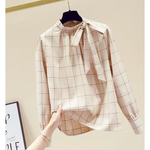 Женские рубашки в клетку Missfansiqi China At AliExpress