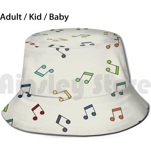 Music Sun Hat Foldable UV Protection Music Music Notes Notes Soul Funk Groove Quarantine Home Quarantine Radio Breakdance