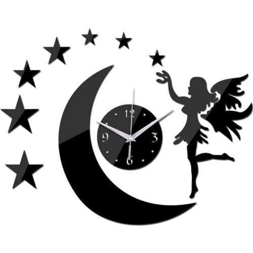New Mirror Quartz Watch Wall Clock 3d Stickers Home Decoration Living Room Diy Clocks Decor Modern Needle