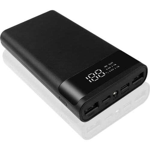 Dual USB Micro USB Type C Power Bank Shell 5V DIY 6*18650 Case Battery Charge Storage Box Without Battery