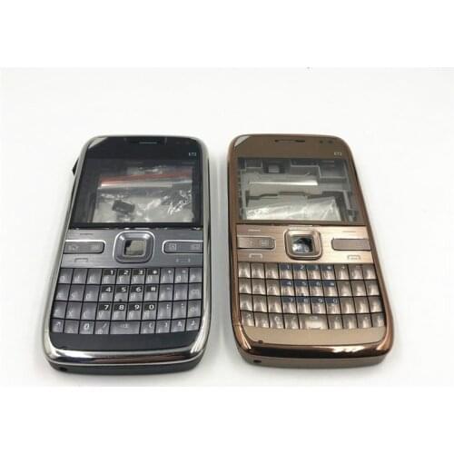 Original For Nokia E72 Housing Front Faceplate Frame Cover Case+Back Cover/battery Door Cover+Keypad
