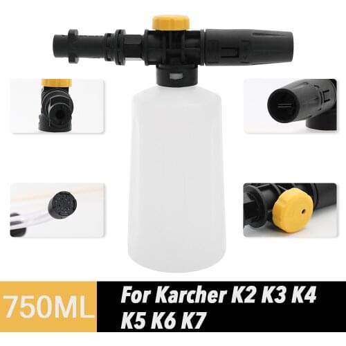 750ML Foam Lance For Karcher K2 K3 K4 K5 K6 K7 Car Pressure Washers Soap Foam Generator With Adjustable Sprayer Nozzle 2019 New