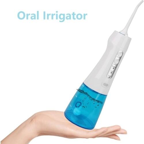 Portable oral irrigator usb rechargeable water flosser Dental Water Jet 300ML Water Tank Waterproof Teeth Cleaner